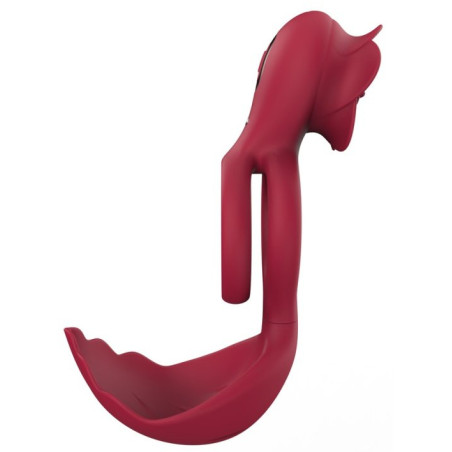 Cockring avec Rose Vibrante ROSEVIBS Rouge Doré