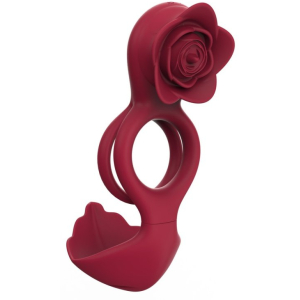 Cockring avec Rose Vibrante ROSEVIBS Rouge Doré