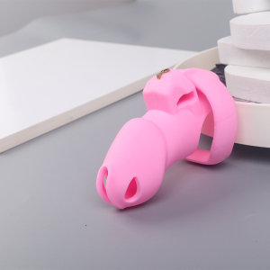 Cage de Chasteté Silicone FLEXTY M 10.5 x 3.5cm Rose