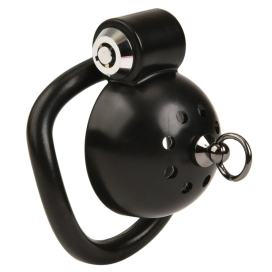 Cage de chasteté avec Laisse ROUND LEASH 4 x 3.5 cm 2