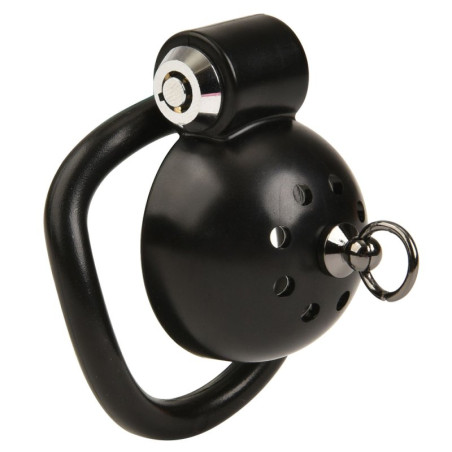 Cage de chasteté avec Laisse ROUND LEASH 4 x 3.5 cm