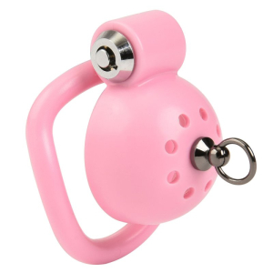 Cage de chasteté ROUND LEASH avec Laisse 4 x 3.5 cm