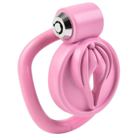 Cage de Chasteté SISSY CLIT 2.5 x 3.8cm Rose Clair 2