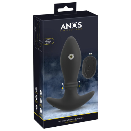 Plug vibrant MOVING RINGS de Anos 14 x 4.8 cm