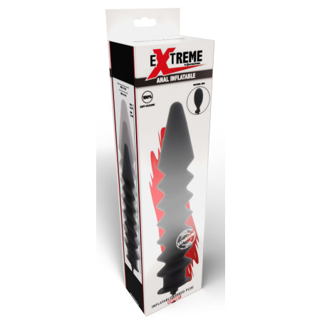 Gode gonflable EXPERT RIBBED 28 x 6 cm Noir