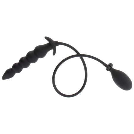 Plug anal gonflable RIBBED ADVANCED 18.5 x 4 cm Noir