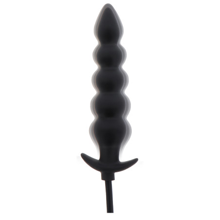 Plug anal gonflable RIBBED ADVANCED 18.5 x 4 cm Noir