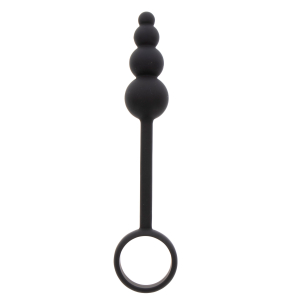 Cockring et Plug anal BEADS RING Noir de ToyJoy