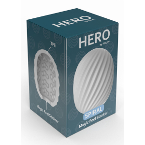 Oeuf de Masturbation HERO SPIRAL Blanc