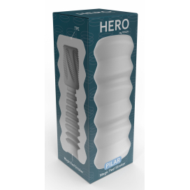 Masturbateur HERO PILAR Blanc Strié 2