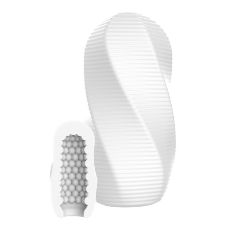 Masturbateur HERO SWIRL Blanc Opaque