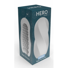 Masturbateur HERO SWIRL Blanc Opaque 2