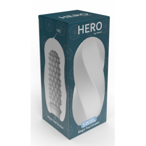 Masturbateur HERO SWIRL Blanc Opaque