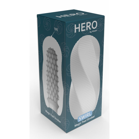 Masturbateur HERO SWIRL Blanc Opaque