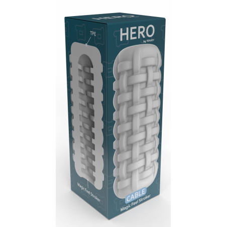 Masturbateur HERO CABLE Blanc