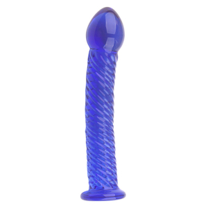 Gode en Verre LAZULY 16 x 3.4cm Bleu