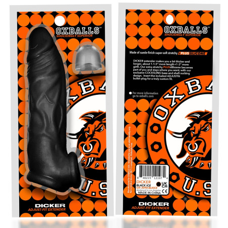 Gaine de pénis DICKER Noire de 15 cm par Oxballs