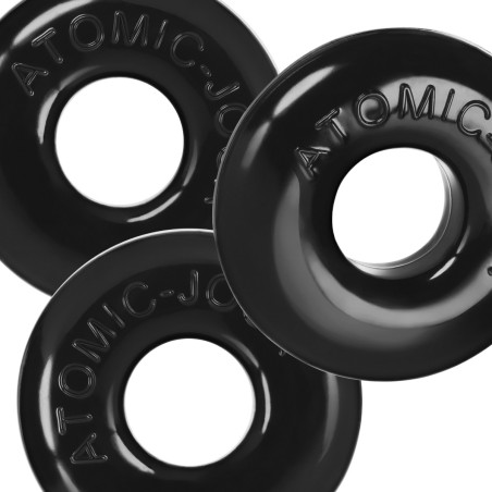 Lot de 3 cockrings souples RINGER MAX Oxballs Noirs
