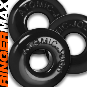 Lot de 3 cockrings souples RINGER MAX Oxballs Noirs