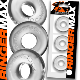 Lot de 3 cockrings transparents RINGER MAX 20 mm 2
