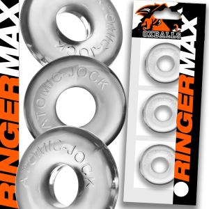 Lot de 3 cockrings transparents RINGER MAX 20 mm