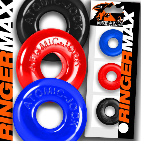 Lot de 3 Cockrings souples RINGER MAX Multicolores