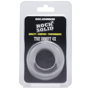 Cockring épais THE DONUT 4X Transparent Diamètre 30 mm