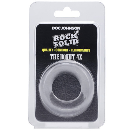 Cockring épais THE DONUT 4X Transparent Diamètre 30 mm