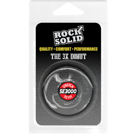 Cockring souple THE DONUT 3X Transparent Diamètre 22 mm