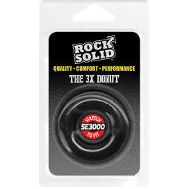 Cockring souple THE DONUT 3X 22 mm Noir 2