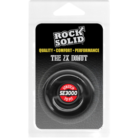 Cockring souple THE DONUT 2X Noir de 20 mm 2