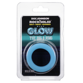Cockring phosphorescent THE BIG O Noir-Bleu ciel de 32 mm 2