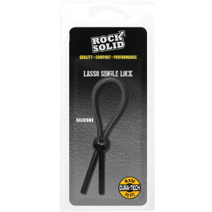 Cockring ajustable LASSO SINGLE noir de Rock Solid