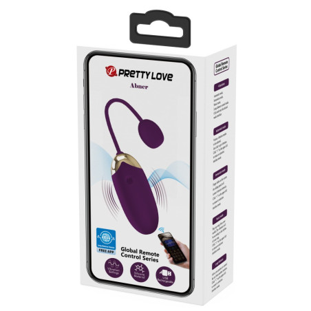 Oeuf Vibrant Sans Fil Connecté ABNER 7 x 3.4cm Violett