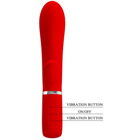 Vibro Rabbit THOMAS 11 x 3.8cm Rouge Vif