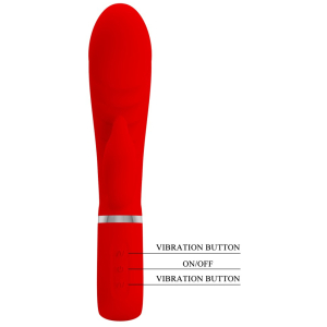 Vibro Rabbit PRESCOTT 12 x 3.9cm Rouge