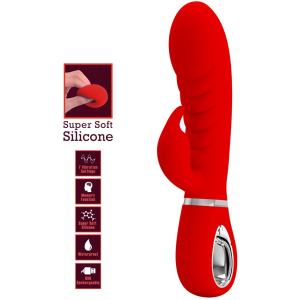 Vibro Rabbit PRESCOTT 12 x 3.9cm Rouge