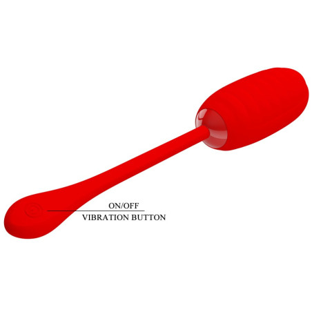 Oeuf Vibrant KIRK 8 x 3.5cm Rouge Vif