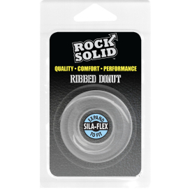 Cockring THE RIBBED DONUT Transparent Diamètre 28mm 2