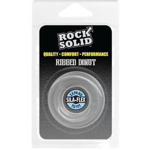 Cockring THE RIBBED DONUT Transparent Diamètre 28mm