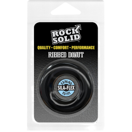 Cockring THE RIBBED DONUT Noir Diamètre 28 mm 2
