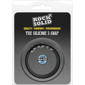 Cockring ajustable en silicone THE SILICONE 3 SNAP Noir 2