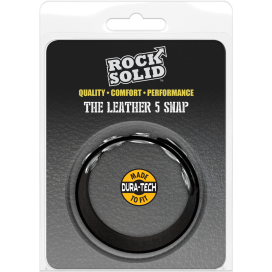 Cockring ajustable en cuir THE LEATHER 5 SNAP Rock Solid 2