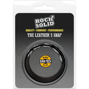 Cockring ajustable en cuir THE LEATHER 5 SNAP Rock Solid