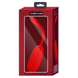 Oeuf Vibrant KIRK 8 x 3.5cm Rouge Vif