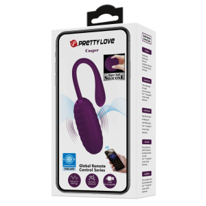 Oeuf Vibrant Sans Fil Connecté CASPER 8 x 3.5cm Violet Foncé