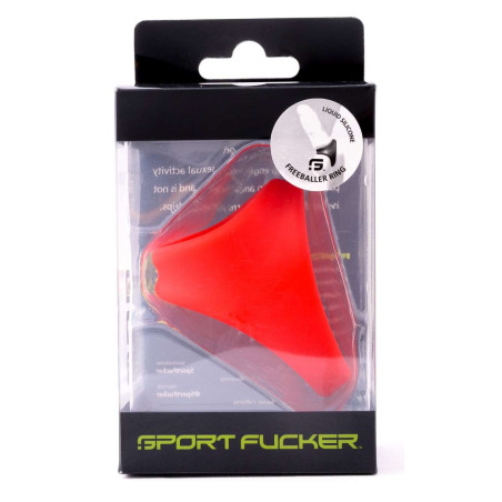 Ballstretcher en silicone rouge FREEBALLER de Sport Fucker