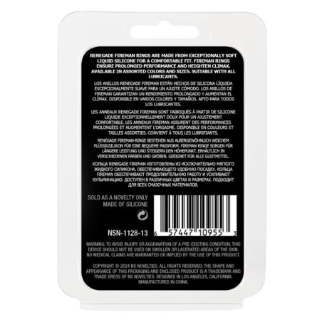 Cockring étirable STRETCH FIREMAN en Silicone