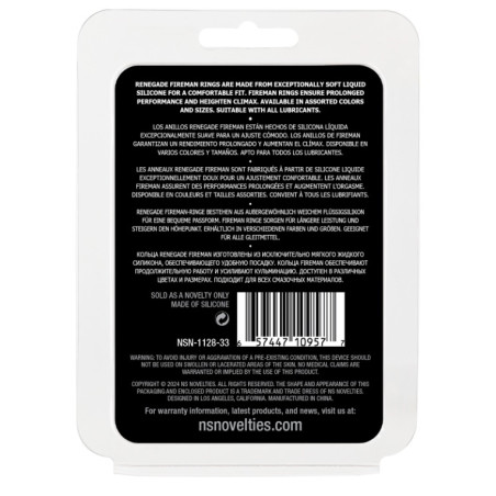 Cockring étirable STRETCH FIREMAN en Silicone