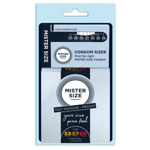 Préservatifs Échantillon de MISTER SIZE 3 tailles 53, 57 et 60 | Boîte de 3